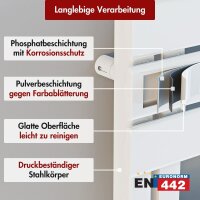 Handtuchheizkörper elektrisch ALRONA Seitlich offen Weiß inkl. Heizstab 50 cm 115 cm
