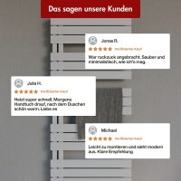 Handtuchheizkörper ALRONA Weiß Seitlich offen rechts oder links