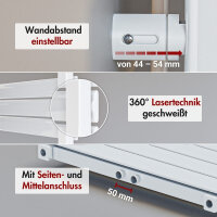 Handtuchheizkörper PANDEMA Weiß Mittel- und Seitenanschluss