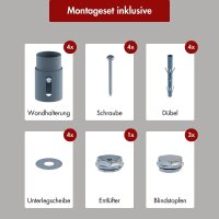 Handtuchheizkörper elektrisch PANDEMA Anthrazit inkl. Heizstab