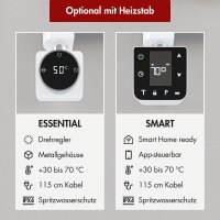 Handtuchheizkörper elektrisch Badheizkörper ALPIYA Weiß inkl. Heizstab