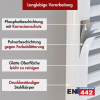Handtuchheizkörper elektrisch Badheizkörper ALPIYA Weiß inkl. Heizstab