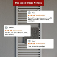 Handtuchheizkörper elektrisch Badheizkörper ALPIYA Weiß inkl. Heizstab