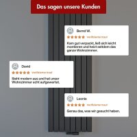 Paneelheizkörper Flachheizkörper LAVA ECO Vertikal Doppellagig Anthrazit
