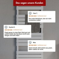 Handtuchheizkörper PANDEMA Weiß Seiten und Mittelanschluss inkl. Thermostat 60 cm 160 cm