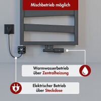 Badheizkörper Mittelanschluss ZEBRA Anthrazit
