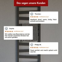 Badheizkörper elektrisch Mittelanschluss ZEBRA Anthrazit inkl. Heizstab 50 cm 134 cm