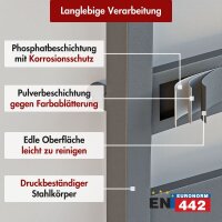 Badheizkörper elektrisch Mittelanschluss ZEBRA Anthrazit inkl. Heizstab und Glykol 50 cm 166 cm
