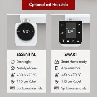 Badheizkörper elektrisch Mittelanschluss ZEBRA Weiß inkl. Heizstab