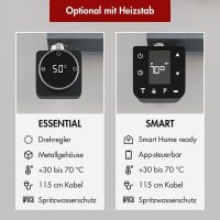 Badheizkörper elektrisch Mittelanschluss ZEBRA Anthrazit inkl. Heizstab