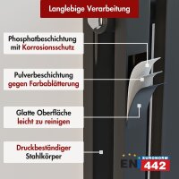 Design Flachheizkörper Paneelheizkörper RILA Vertikal Doppellagig Schwarz