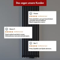 Design Flachheizkörper Paneelheizkörper RILA Vertikal Doppellagig Schwarz