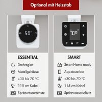 Handtuchheizkörper elektrisch LUMIRA Weiß inkl. Heizstab