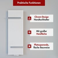 Handtuchheizkörper SOLARA Weiß inkl. 2...