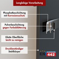 Handtuchheizkörper SOLARA Schwarz inkl. 2 Handtuchhalter