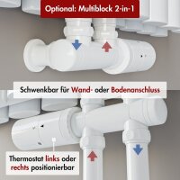 Design Flachheizkörper Paneelheizkörper TAYLOR Vertikal Weiss 60 cm x 180 cm