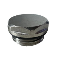 5x Blindstopfen 1/2 Zoll - Messing Vernickelt mit...