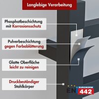Handtuchwärmer elektrisch PLUG-AND-HEAT mit eckigen Rohren Schwarz