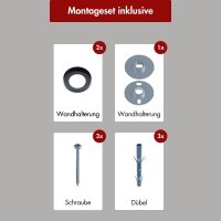 Handtuchwärmer elektrisch PLUG-AND-HEAT seitlich offen Schwarz