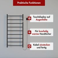 Handtuchwärmer elektrisch PLUG-AND-HEAT mit runden...
