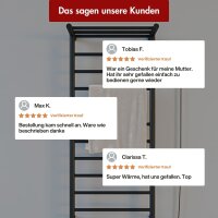 Handtuchwärmer elektrisch PLUG-AND-HEAT mit Handtuchablage Schwarz