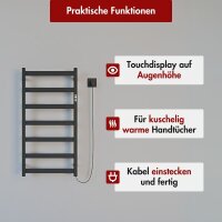 Handtuchwärmer elektrisch PLUG-AND-HEAT kompakt mit...