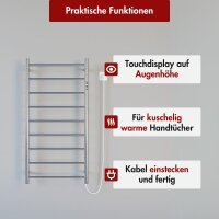 Handtuchwärmer elektrisch PLUG-AND-HEAT mit runden...