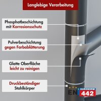 Handtuchwärmer elektrisch PLUG-AND-HEAT schwenkbar Schwarz 51 x 62 cm