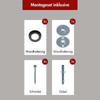 Handtuchwärmer elektrisch PLUG-AND-HEAT schwenkbar Schwarz 51 x 62 cm