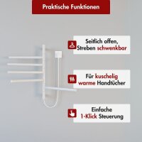 Handtuchwärmer elektrisch PLUG-AND-HEAT schwenkbar...