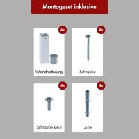 Handtuchwärmer elektrisch PLUG-AND-HEAT mit eckigen Rohren Weiß 60 x 115 cm