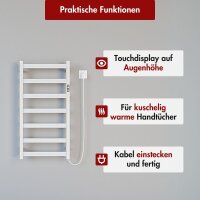 Handtuchwärmer elektrisch PLUG-AND-HEAT kompakt mit...