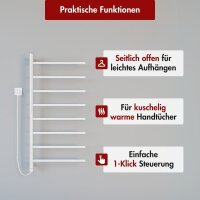 Handtuchwärmer elektrisch PLUG-AND-HEAT seitlich...
