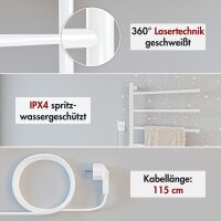 Handtuchwärmer elektrisch PLUG-AND-HEAT seitlich offen Weiß