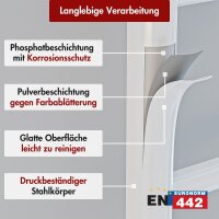 Handtuchwärmer elektrisch PLUG-AND-HEAT seitlich offen Weiß