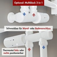 Handtuchheizkörper Badheizkörper ALPIYA Weiß Mittelanschluss 60 cm 160 cm Gerade