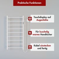 Handtuchwärmer elektrisch PLUG-AND-HEAT mit runden...