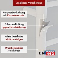 Handtuchwärmer elektrisch PLUG-AND-HEAT mit runden Rohren Weiß