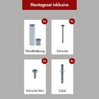 Handtuchwärmer elektrisch PLUG-AND-HEAT mit runden Rohren Weiß