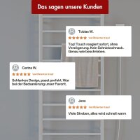 Handtuchwärmer elektrisch PLUG-AND-HEAT mit runden Rohren Weiß