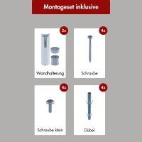 Handtuchwärmer elektrisch PLUG-AND-HEAT mit Handtuchablage Weiß
