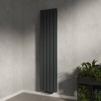 Paneelheizkörper Flachheizkörper LAVA ECO Vertikal Doppellagig Anthrazit 38 cm 180 cm