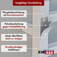 Handtuchwärmer elektrisch PLUG-AND-HEAT mit eckigen Rohren Weiß