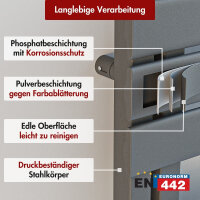 Handtuchheizkörper elektrisch ALRONA Seitlich offen Anthrazit inkl. Heizstab SMART 50 cm 164 cm