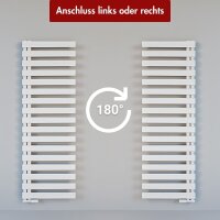 Handtuchheizkörper PREMIUM ALRONA Weiß Seitlich offen rechts oder links