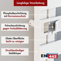 Handtuchheizkörper PREMIUM ALRONA Weiß Seitlich offen rechts oder links