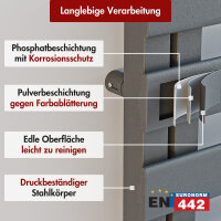 Handtuchheizkörper elektrisch Premium ALRONA Seitlich offen Anthrazit inkl. Heizstab SMART und Glykol 50 cm 183 cm