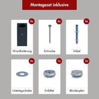 Badheizkörper elektrisch Mittelanschluss ZEBRA Anthrazit inkl. Heizstab SMART 50 cm 182 cm befüllt