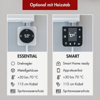 Design Flachheizkörper Paneelheizkörper elektrisch TAYLOR Horizontal Doppellagig Weiß