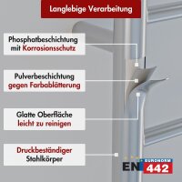 SALE Handtuchwärmer elektrisch PLUG-AND-HEAT mit runden Rohren Chrom 50 x 80 cm